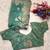 Sea green silk blend embroidered saree with thread work