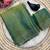 Green satin woven saree with zari work