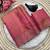 Pink satin woven saree with zari work