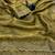 Mehendi satin woven saree with zari work