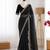 Black net embroidered saree with sequins work