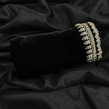 Black net embroidered saree with sequins work 2