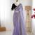 Lavender net embroidered saree with sequins work