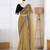 Yellow net embroidered saree with sequins work