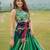 Green Digital Print Cotton Lahenga Choli Set