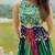 Green Digital Print Cotton Lahenga Choli Set