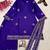 purple color sequin and zari embroidery work crepe kurti palazzo set
