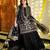 Black Color  Embroidery Sequence Work Faux Georgette Salwar Suit