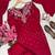 red color beaded and 5mm sequin embroidery work crepe kurti set