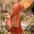 Orange Color  Embroidery Sequence Work Faux Georgette Salwar Suit