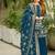 Teal Color  Embroidery Sequence Work Faux Georgette Salwar Suit