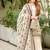 White Color  Embroidery Sequence Work Faux Georgette Salwar Suit