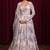 white color digital print with pearl work georgette gown set