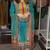 emerald color digital print malai satin kurti palazzo set
