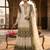 White And Olive Color Embroidery Sequence Work Georgette Salwar Suit