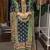 dark teal color digital print malai satin kurti palazzo set