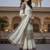 White And Purple Color Embroidery Sequence Work Georgette Salwar Suit
