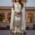 White And Purple Color Embroidery Sequence Work Georgette Salwar Suit