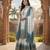 White And teal Color Embroidery Sequence Work Georgette Salwar Suit