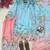 sky blue color digital print cotton kurti palazzo set