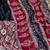 Red Color Ajarak Print And Real Mirror Work Silk Blend Saree