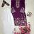 purple color thread embroidery work cotton kurti set