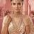 Baby pink 2-layer bridal jewelry set with earrings, maang tikka, pasha, nath & panja | gold plated