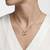 925 Sterling Silver Rose Gold CZ Heart Love Pendant Necklace Set  for Women