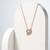925 Sterling Silver Rose Gold CZ Heart Love Pendant Necklace Set  for Women