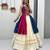 Pink Blue Bandhej Khadi Cotton with Real Mirror Work Chaniya Choli For Navratri
