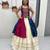 Pink Blue Bandhej Khadi Cotton with Real Mirror Work Chaniya Choli For Navratri