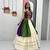 GREEN AND PURPLE Bandhej Khadi Cotton with Real Mirror Work Chaniya Choli For Navratri