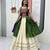 GREEN AND PURPLE Bandhej Khadi Cotton with Real Mirror Work Chaniya Choli For Navratri