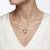 925 Sterling Silver Rose Gold Black & White CZ Hexagram Star of David Pendant Necklace Set for Women