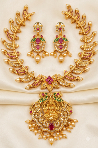 Multicolor ruby temple jewellery