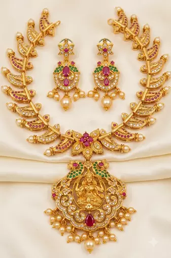 Multicolor ruby temple jewellery
