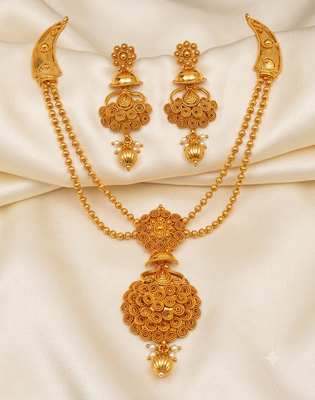 Designer gold plated necklace set 1