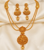 Designer gold plated necklace set
