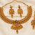 Multicolor gold plated semi bridal set