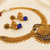 Blue kemp peacock necklace set