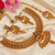 Multicolor gold plated semi bridal set