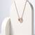 925 Sterling Silver Rose Gold Double Heart Pendant Necklace Set for Women