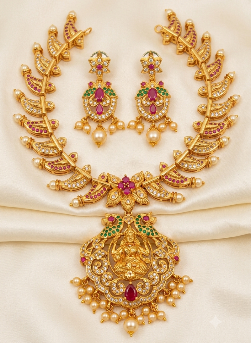 Multicolor ruby temple jewellery