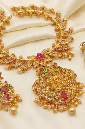 Multicolor ruby temple jewellery