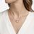 925 Sterling Silver Rose Gold Butterfly & Open Heart Pendant Necklace Set for Women