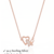 925 Sterling Silver Rose Gold Butterfly & Open Heart Pendant Necklace Set for Women