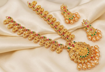 Multicolor peacock temple jewellery 3