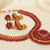 Designer pink kemp necklace set