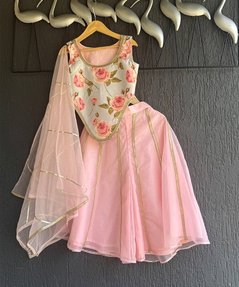 Off white pink printed cotton silk co ord set