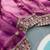 magenta color sequins with cording embroidered work silk blend saree